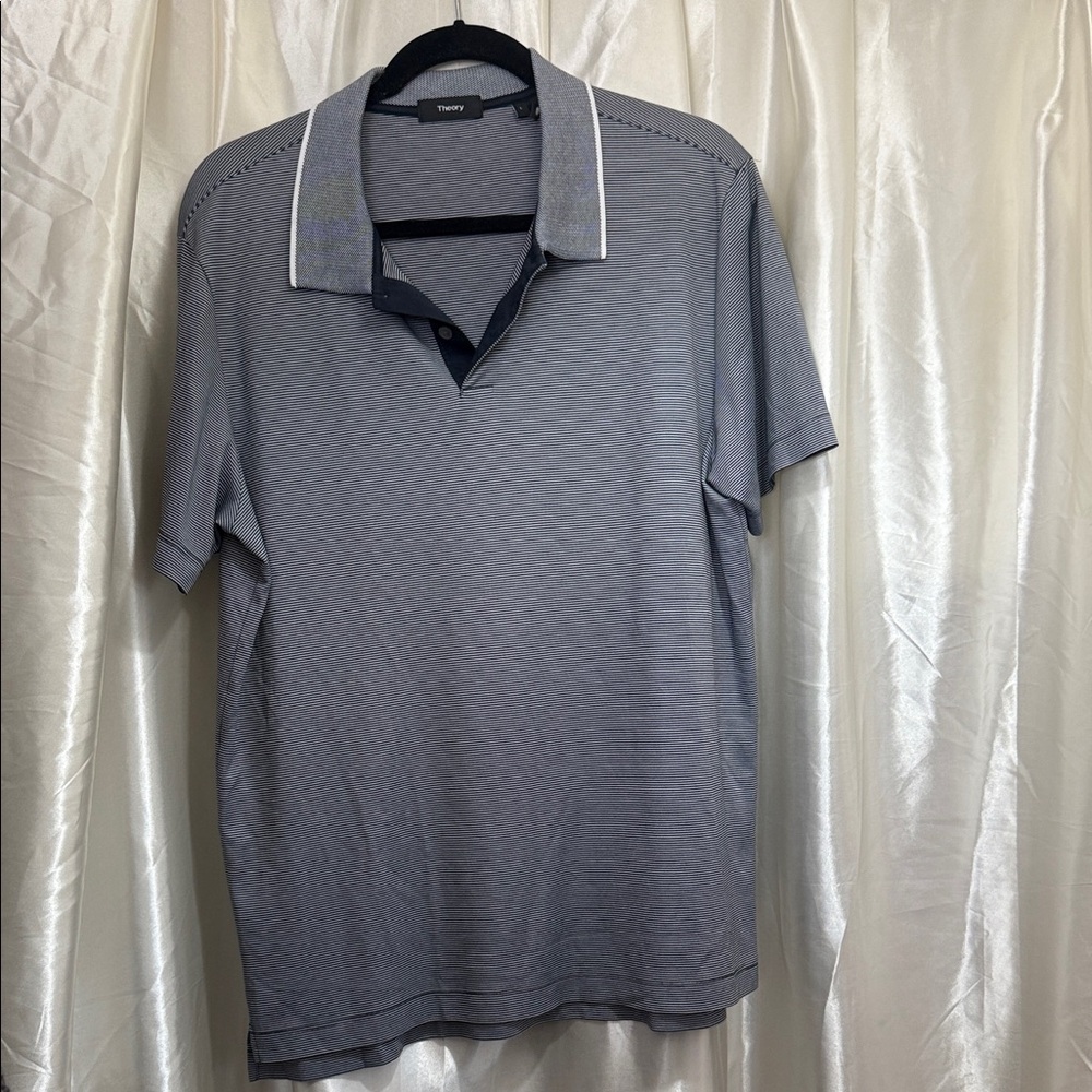 Theory Men's Polo Shirt in Gray